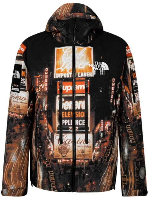 Supreme x The North Facetaped seam shell jacket Brown SU12455