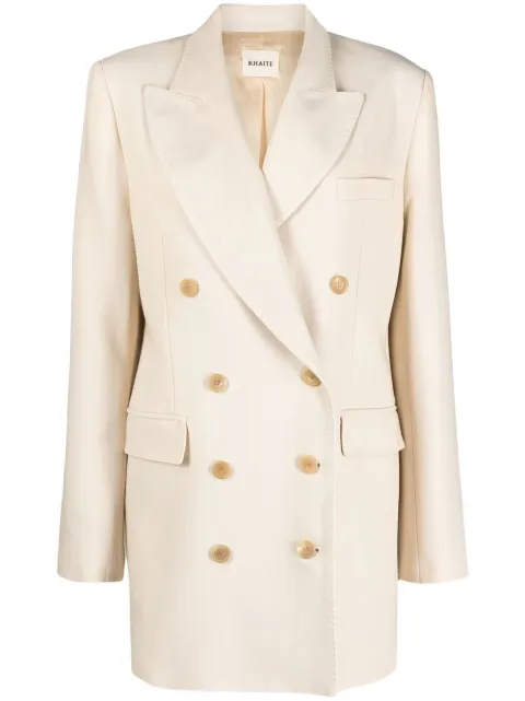 KHAITE The Balton double-breasted blazer Neutrals 60874058953