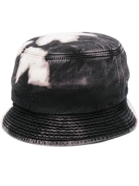 DSQUARED2 bleached-effect bucket hat Black HAM003105C06225