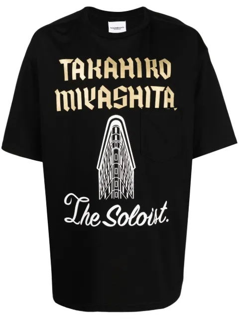 Takahiromiyashita The Soloist logo-print short-sleeved T-shirt Black SC0043