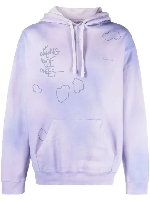 OBJECTS IV LIFE graphic-print faded hoodie Purple OBJ00211423LILFAD