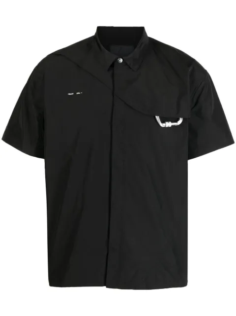 HELIOT EMIL Carabiner short-sleeve shirt Black HEM05018P04