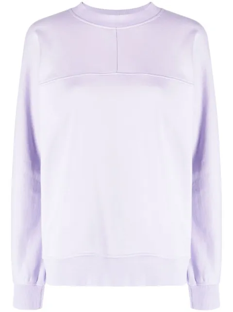 Karl Lagerfeld logo-print crew neck sweatshirt Purple 230W1808