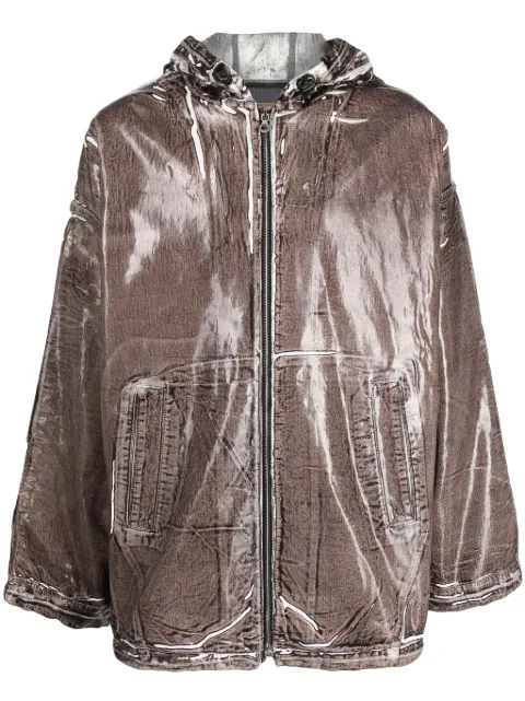 Diesel coated denim jacket Brown A09918007P6