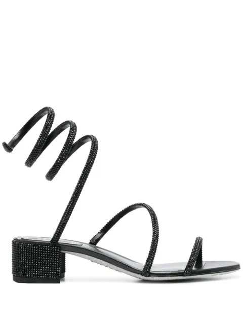 René Caovilla Cleo leather sandals Black C11579035
