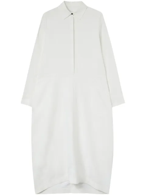 Jil Sander linen long-sleeve shirt dress White J04CT0006J60001