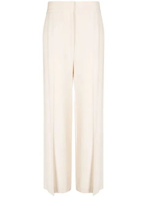 KHAITE high-waisted wide-leg trousers Neutrals 31104058
