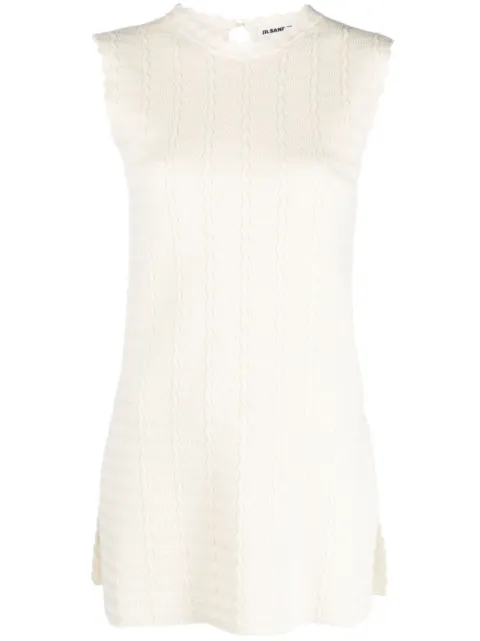 Jil Sander sleeveless knitted top Neutrals J02MA0131J15360