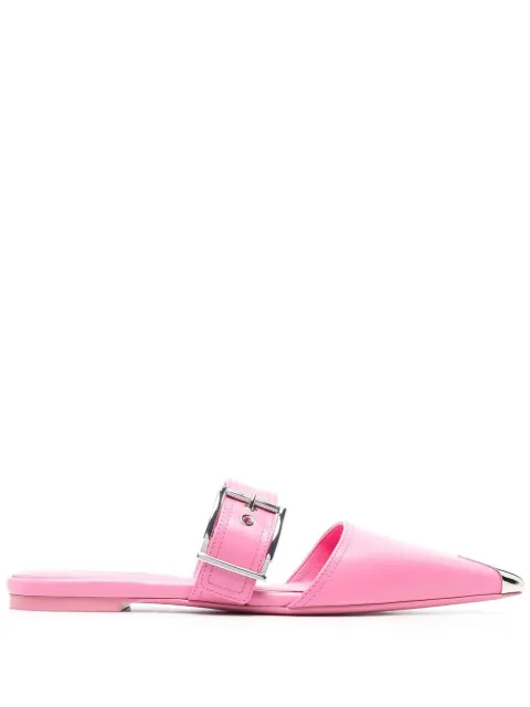 Alexander McQueen buckled leather mules Pink 733188WHSWD