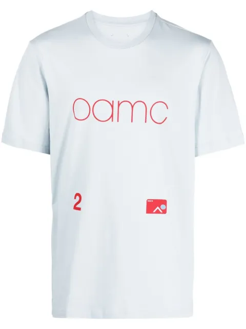 OAMC logo-print cotton T-shirt Blue 23E28OAJ10COT00744