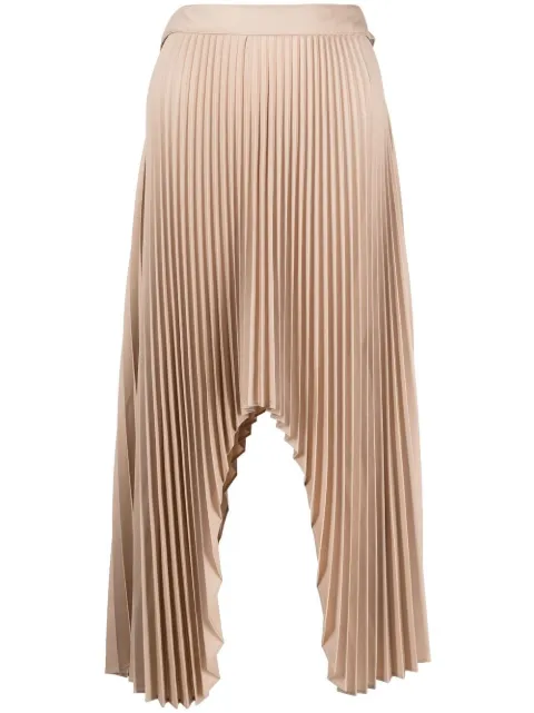 Rokh arch pleated midi skirt Brown R2CA159