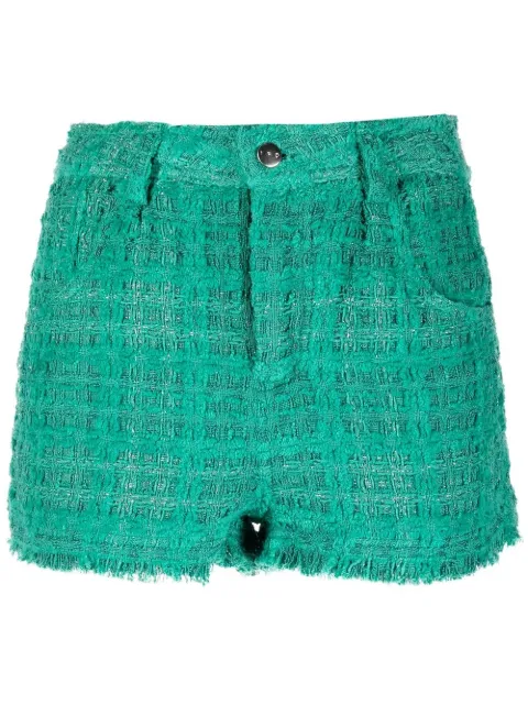 IRO tweed mini shorts Green WP30ESTA