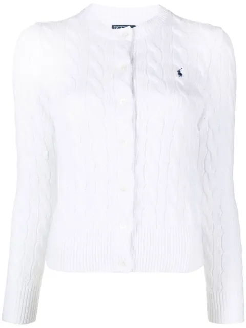 Polo Ralph Lauren Polo Pony cable-knit cardigan White 211891643001