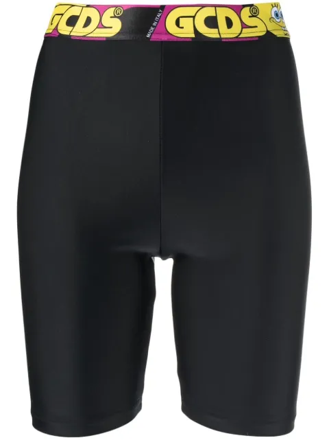 GCDS knee-high legging shorts Black SB23W400437