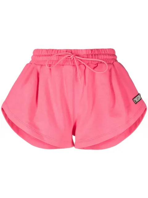 MSGM logo-patch track shorts Pink 3441MDB6523700014