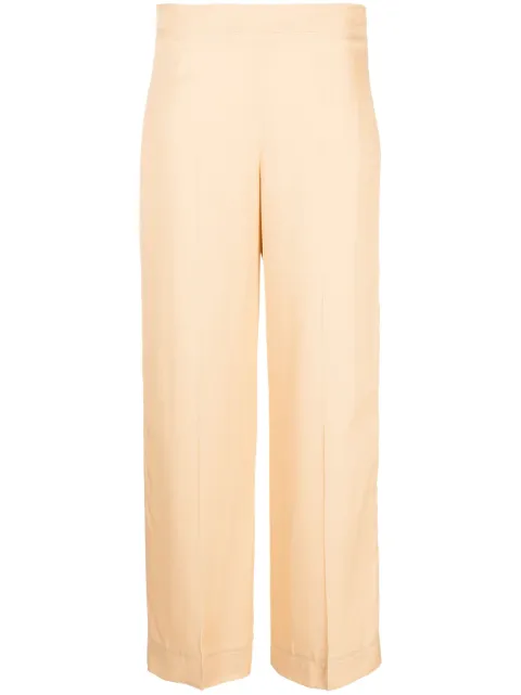 Jil Sander high-waist wide-leg trousers Neutrals J04KA0008J65004
