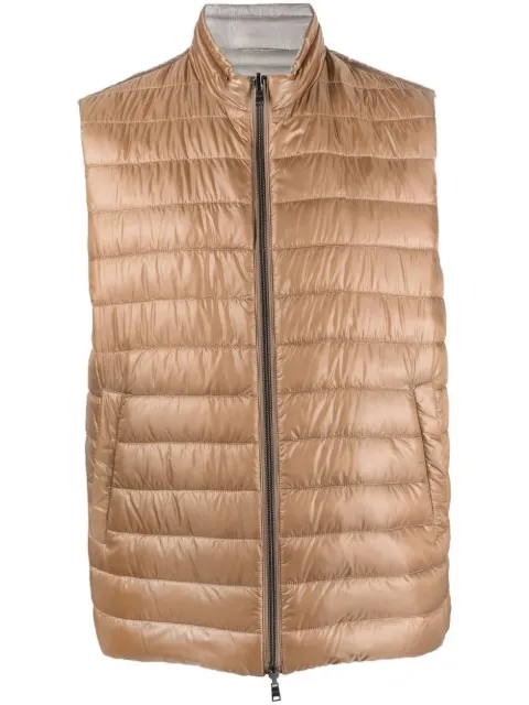 Herno reversible padded down gilet Brown PI001008U12017