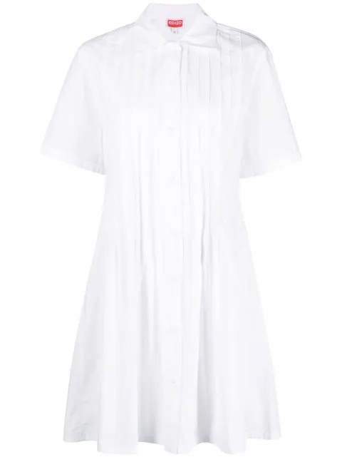 Kenzo pintuck short-sleeve dress White FD52RO1145DE