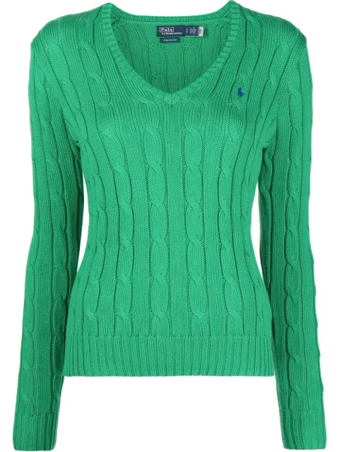 Polo Ralph Lauren cable-knit cricket sweater Green 211891641005