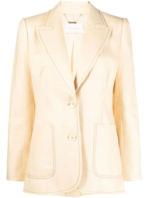 ZIMMERMANN High Tide tuxedo blazer jacket Yellow 5343JHIG