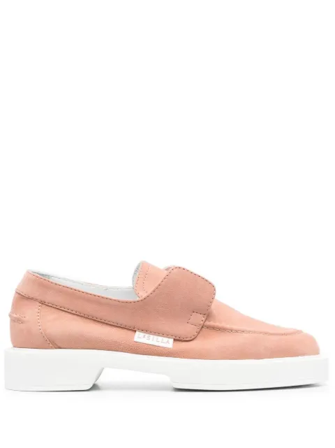 Le Silla Yatch suede moccasins Pink 5129U020M1PPVEL