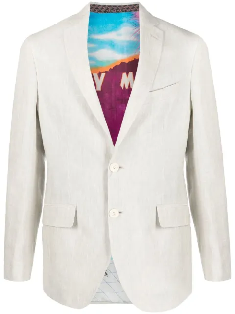 ETRO single-breasted tailored blazer Neutrals 118071127