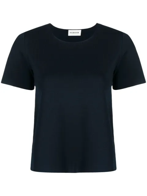 P.A.R.O.S.H. round-neck knitted T-shirt Blue D510921ROMA23012