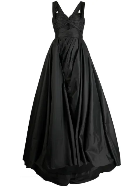 Zuhair Murad cut-out taffeta gown Black FDR22030BLACK