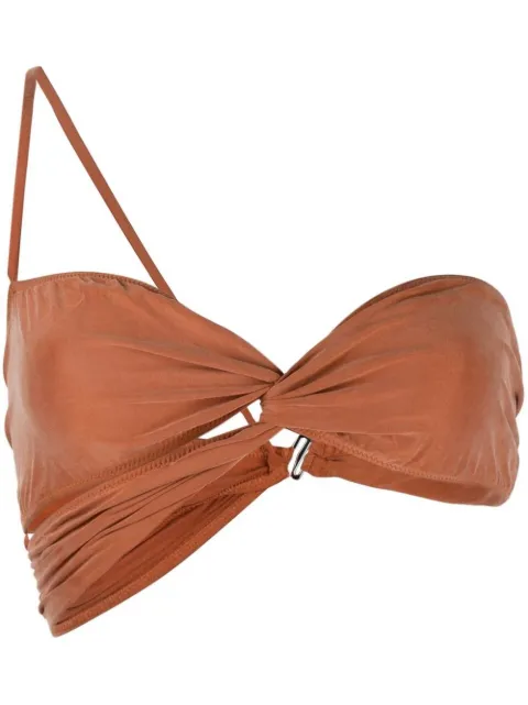 Jacquemus Le Bandeau asymmetric top Red 231JS0552307470