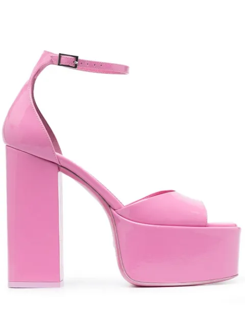 Paris Texas 130mm patent-leather platform sandals Pink PX696XVN01