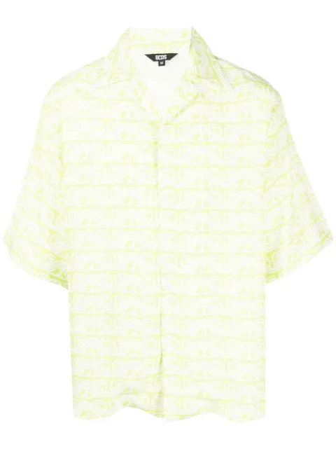 GCDS printed short-sleeve shirt Green SS23M240723