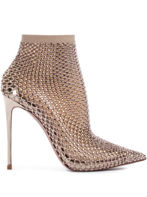 Le Silla Gilda 120mm crystal-embellished pumps Neutrals 2113R100R8PPSTM