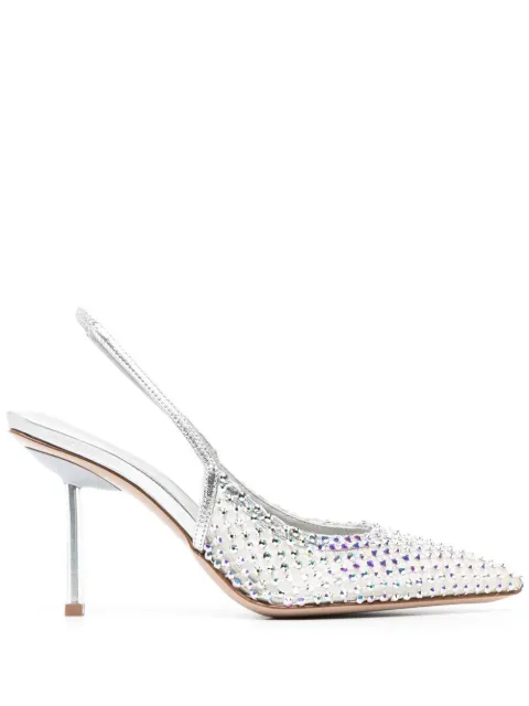 Le Silla 80mm Gilda crystal-embellished pumps Silver 2299U080P1PPCAZ