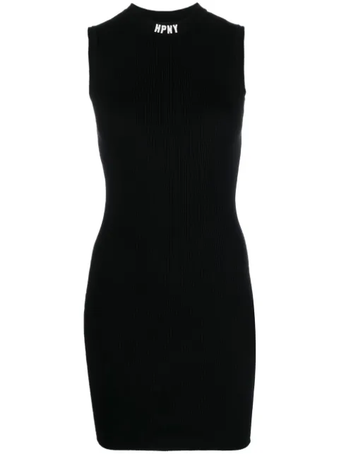 Heron Preston fine ribbed mini bodycon dress Black HWHI014C99KNI0021001