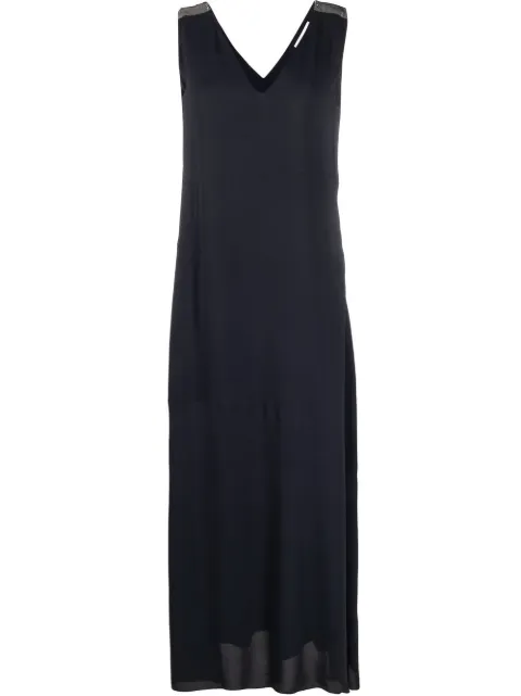 Fabiana Filippi V-neck sleeveless dress Blue ABD273W2230000D377
