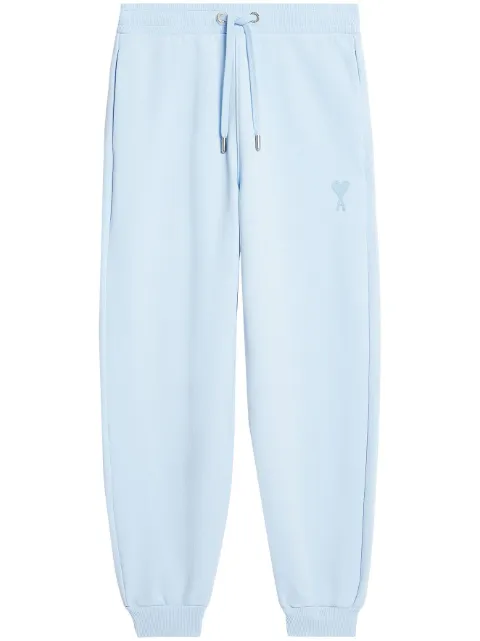 AMI Paris Ami de Coeur cotton track pants Blue UTR204747