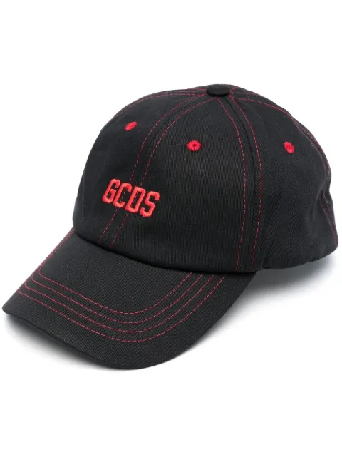 GCDS embroidered-logo detail baseball cap Black CC94U530010