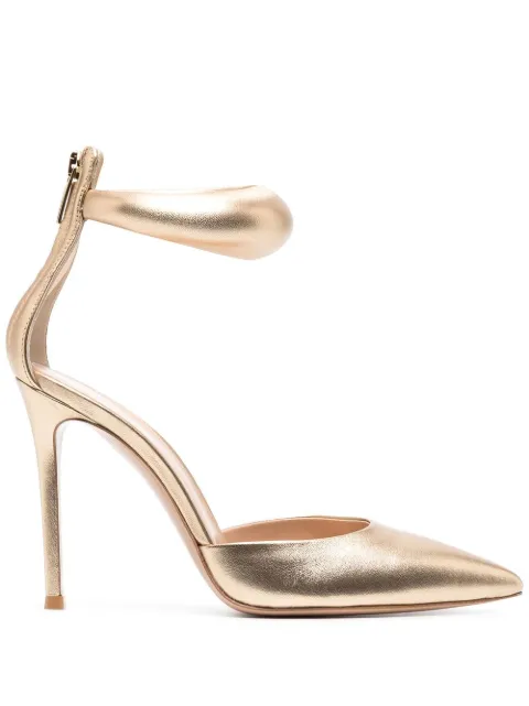 Gianvito Rossi Bijoux 105mm padded-strap pumps Neutrals G4032815RICNPSMEKO