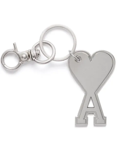 AMI Paris metallic Ami De Coeur keyring Silver H26UKR906369