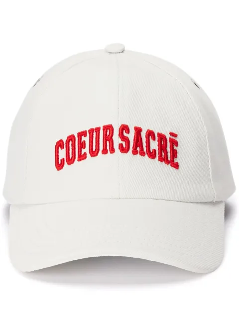 AMI Paris Coeur Sacré-embroidered cap White UCP002CO0033