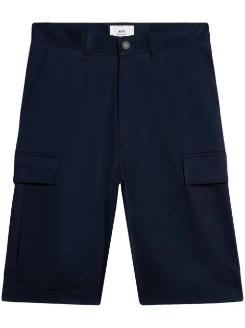 AMI Paris straight-leg cargo shorts Blue HSO400CO0009
