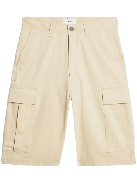AMI Paris straight-leg cargo shorts Neutrals HSO400CO0009