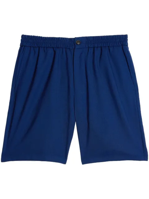 AMI Paris straight-leg wool shorts Blue HSO303279