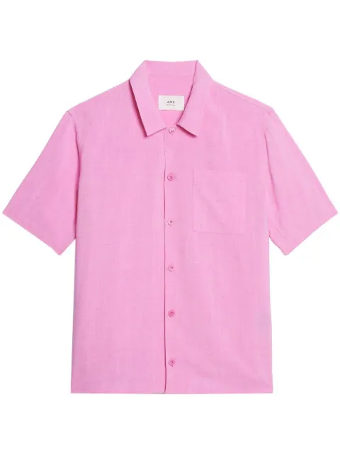 AMI Paris short-sleeve shirt Pink HSH203VI0003