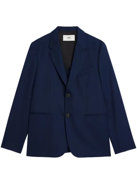 AMI Paris single-breasted blazer Blue HBV003PL0012