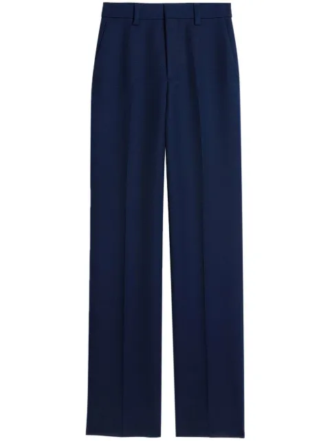 AMI Paris high-waisted wool trousers Blue FTR523WV0004