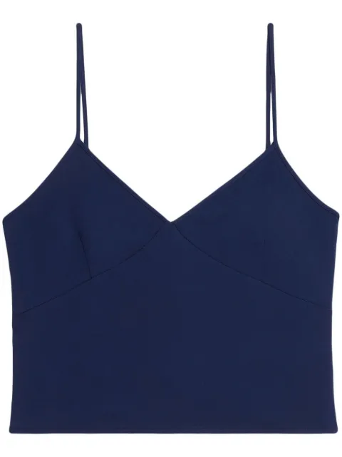 AMI Paris V-neck camisole top Blue FTP302VI0004