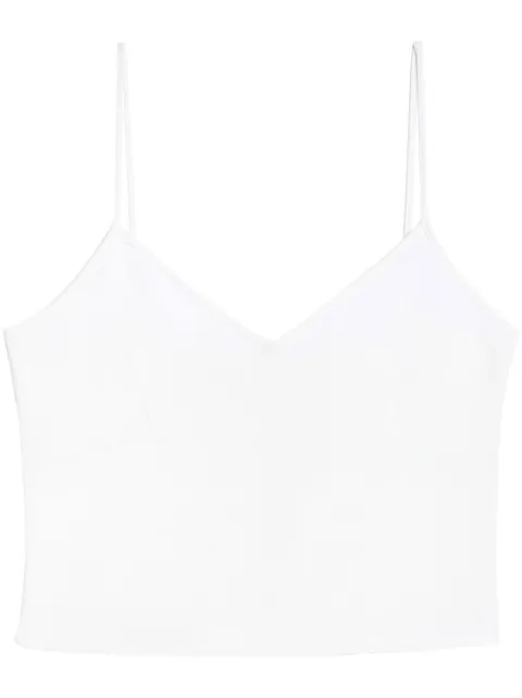 AMI Paris V-neck camisole top White FTP302VI0004