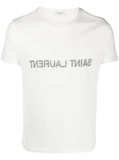 Saint Laurent Reverse cotton T-shirt Neutrals 663278Y37AW9744
