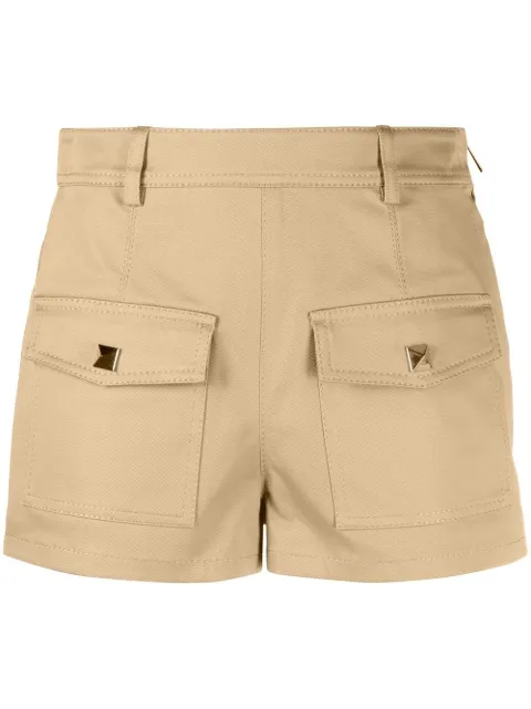 Valentino Garavani stretch-cotton low-rise shorts Neutrals BRF2C071M